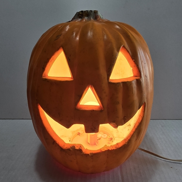 Gemmy Other - Gemmy Hard Foam Halloween Jack O Lantern Pumpkin Lantern Light Up,